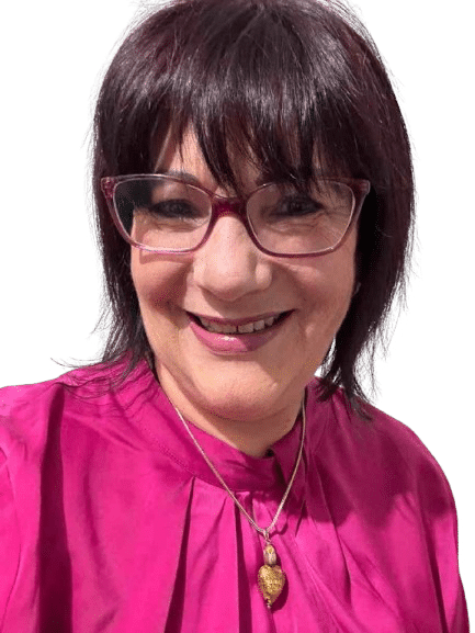 Petra-Polk-Winter-2024 pinke Bluse