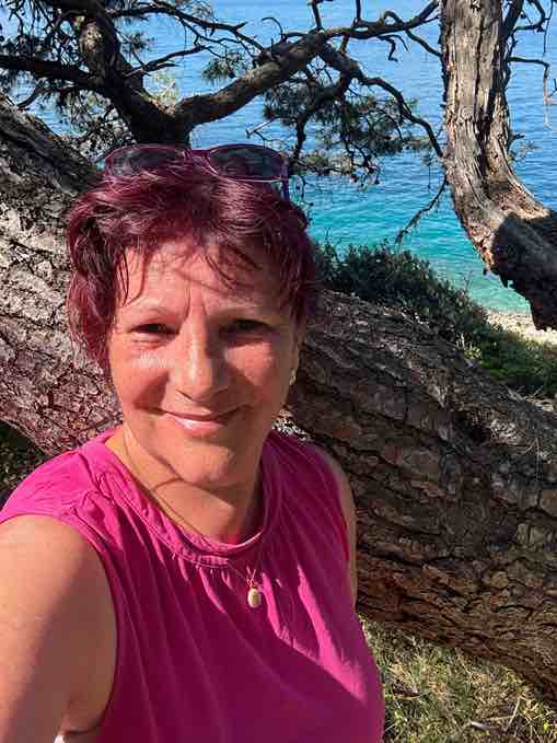 Petra Polk beim Wandern