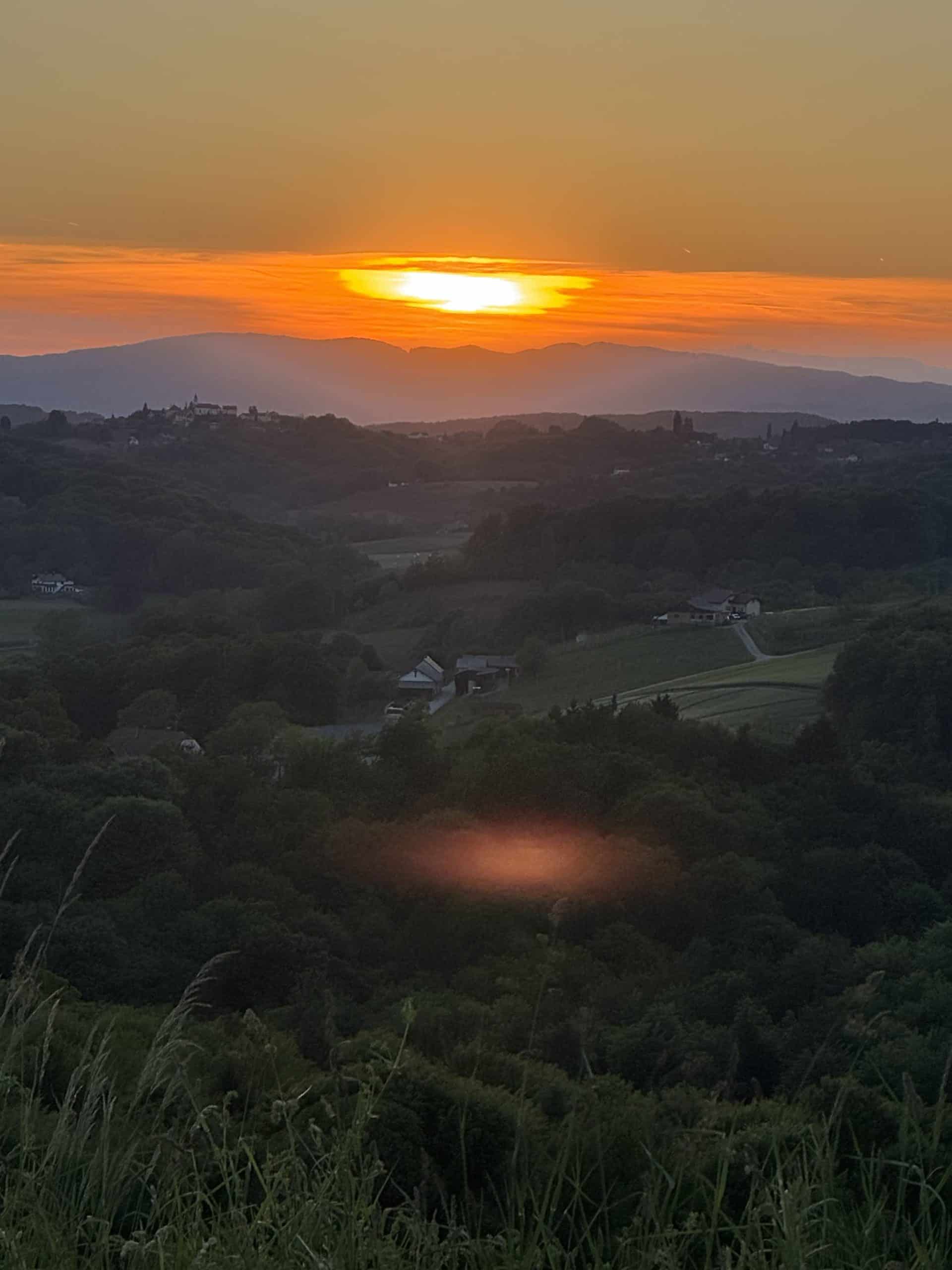 Sonnenuntergang vom Appartement
