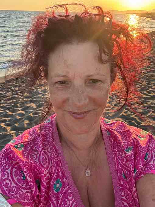 Petra Polk Abend am Strand