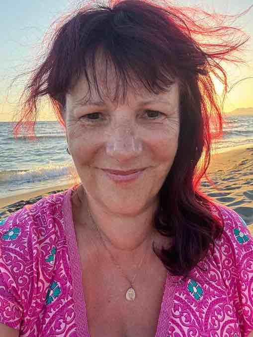 Petra Polk am Strand von Ulcinj