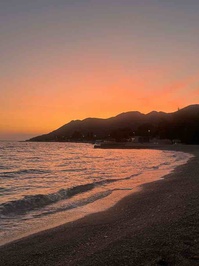 Sonnenuntergang am Surferstrand Vaganj Sonnenuntergang am Surferstrand Vaganj