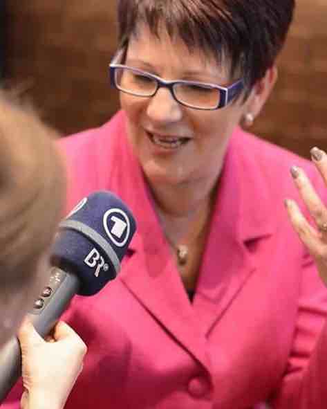 Petra Polk beim ARD Interview